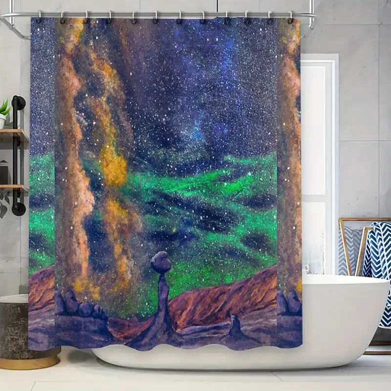 

Floral Shower Curtain Botanical Greenery Nature Pattern Waterproof Bathroom Decor Farmhouse Style Home Textile Artistic Wall Han