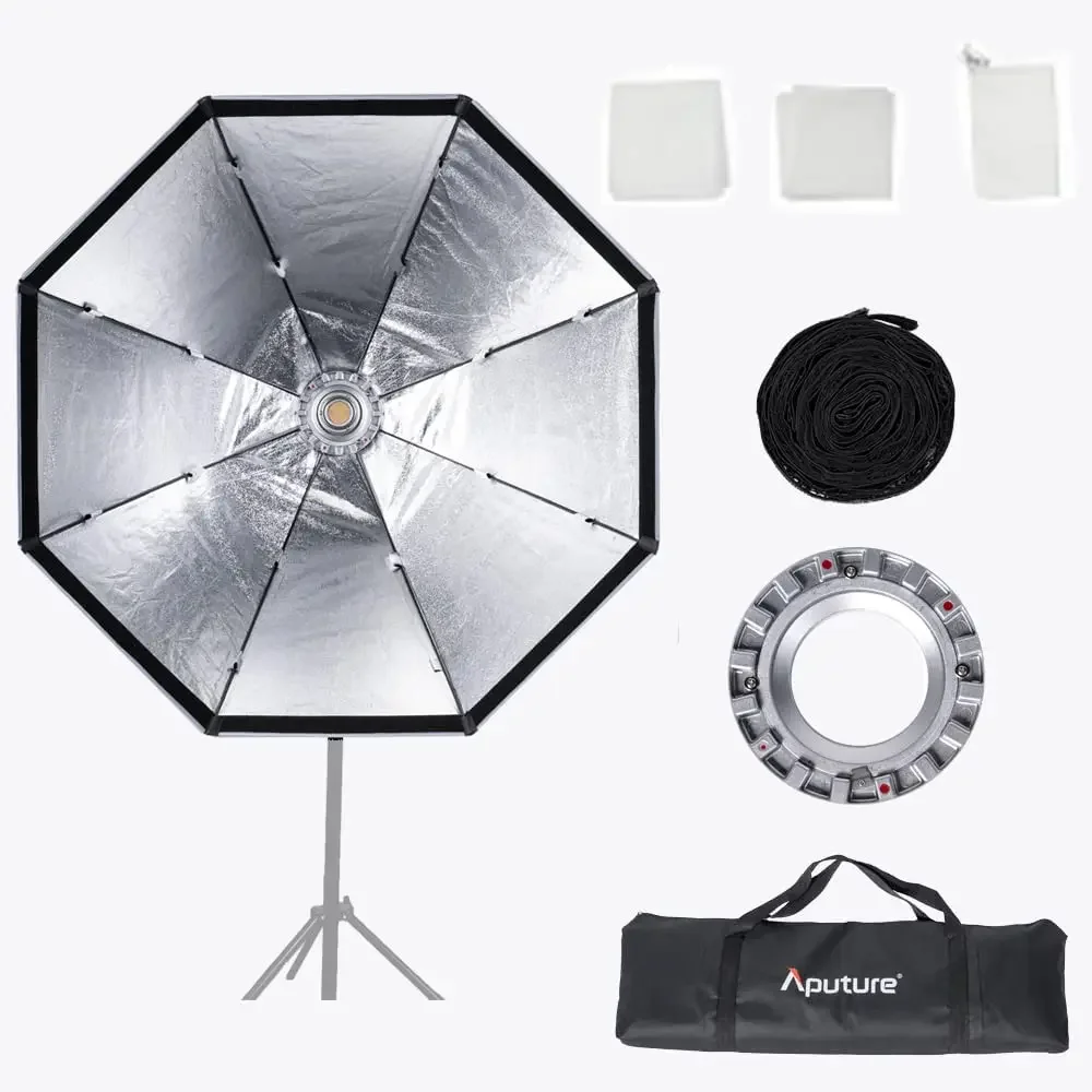 Aputure Light OctaDome 120 Softbox Regenschirm Octagon Softbox Bowens Mount Reflektor für Aputure LS 1200d Pro 600d Pro 600x Pro