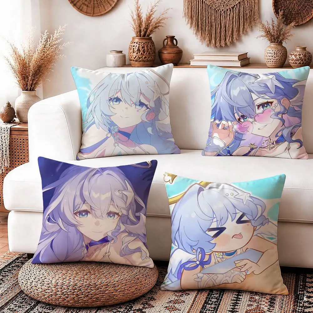 R-Robin-Summeretto Game HSR Square Sofa Pillow Cover Solid Color Living Room Home Decor Cushion Case