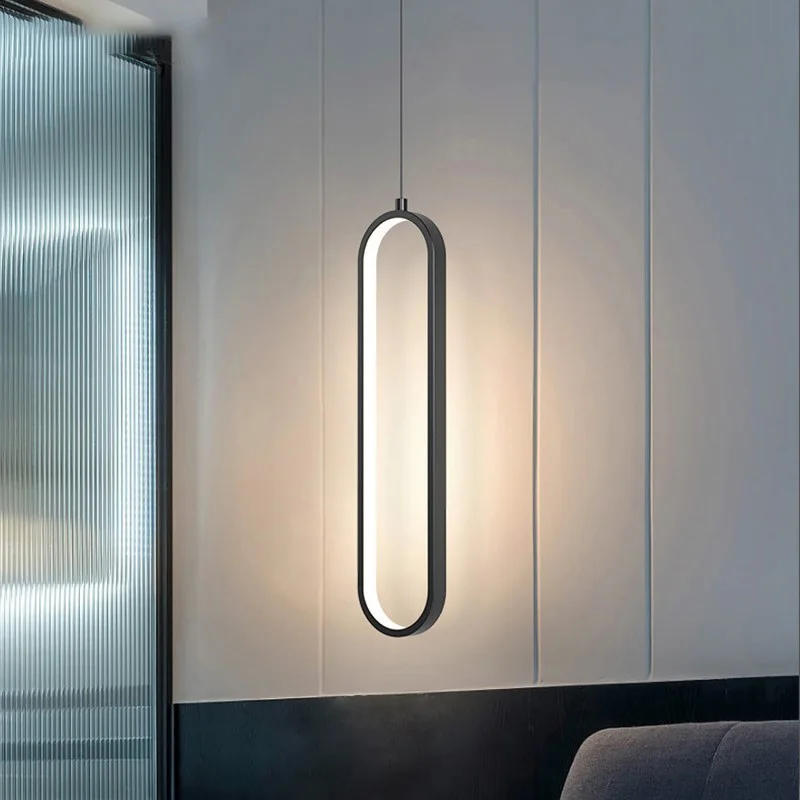 LED pendant light modern minimalist bedroom dining room golden black hanging light bedside reading light LED decorative pendant