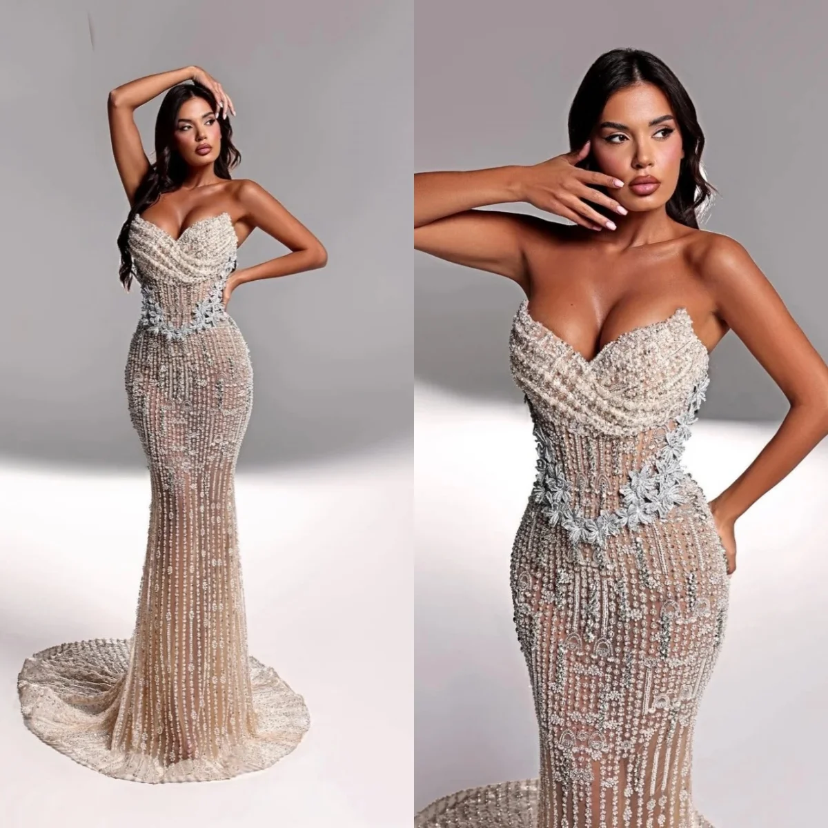 

Элегантное вечернее платье с блестками без бретелек, кружевное платье для выпускного вечера длиной до пола, большие размеры, для торжественных случаев, Vestido De Noite, по индивидуальному заказу