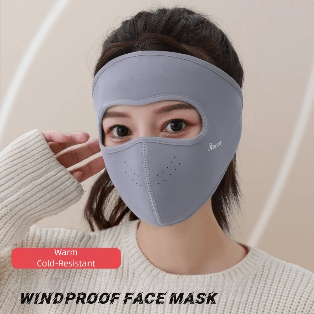 Mascarilla facial Unisex de otoño e invierno, mascarilla facial completa transpirable antifrío, máscara de ciclismo gruesa a prueba de viento, protección para los oídos