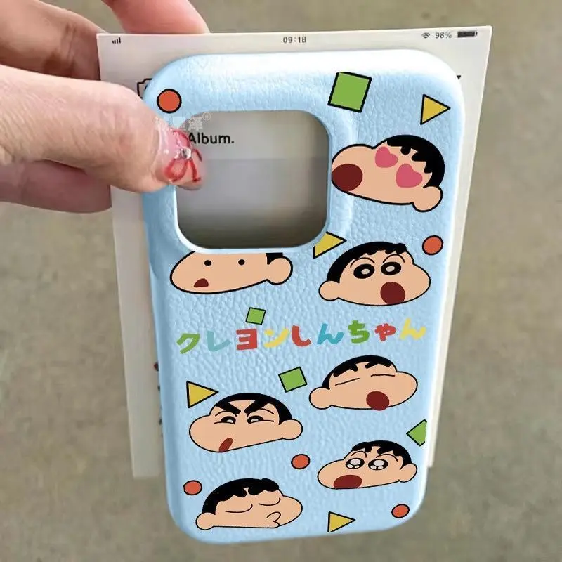 

Kawaii Crayon Shin-chan Phone Case for IPhone 16 15 14 13 12 11 Pro Max Mini XR X XS Max Plus Shockproof Back Cover Accessories