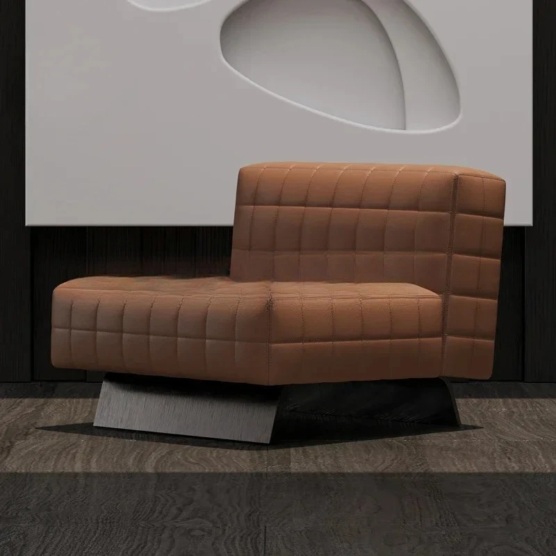 

Large apartment minimalist high-end leather Italian postmodern sofa chair