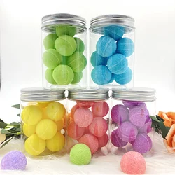 Fruit Candy Brushed Bath Scrub Ball Bath Sea Salt Niacinamide Peach Body Scrub Deep Body Cleaner  Bathroom Exfoliating Scrub