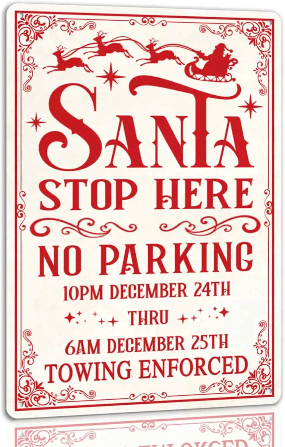 Y1,Santa Stop Here No Parking Tin Sign Funny Christmas Metal Signs Retro Santa Wall Art Decor For Home Cafe Shop -al
