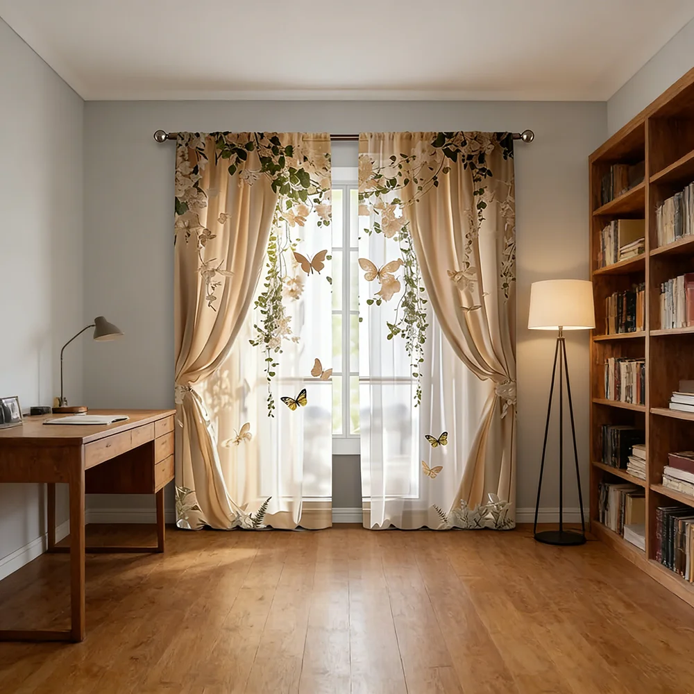 2 szt. Cyfrowo Drukowane Zasło – Home Decor Window Blinds recenzja i cena