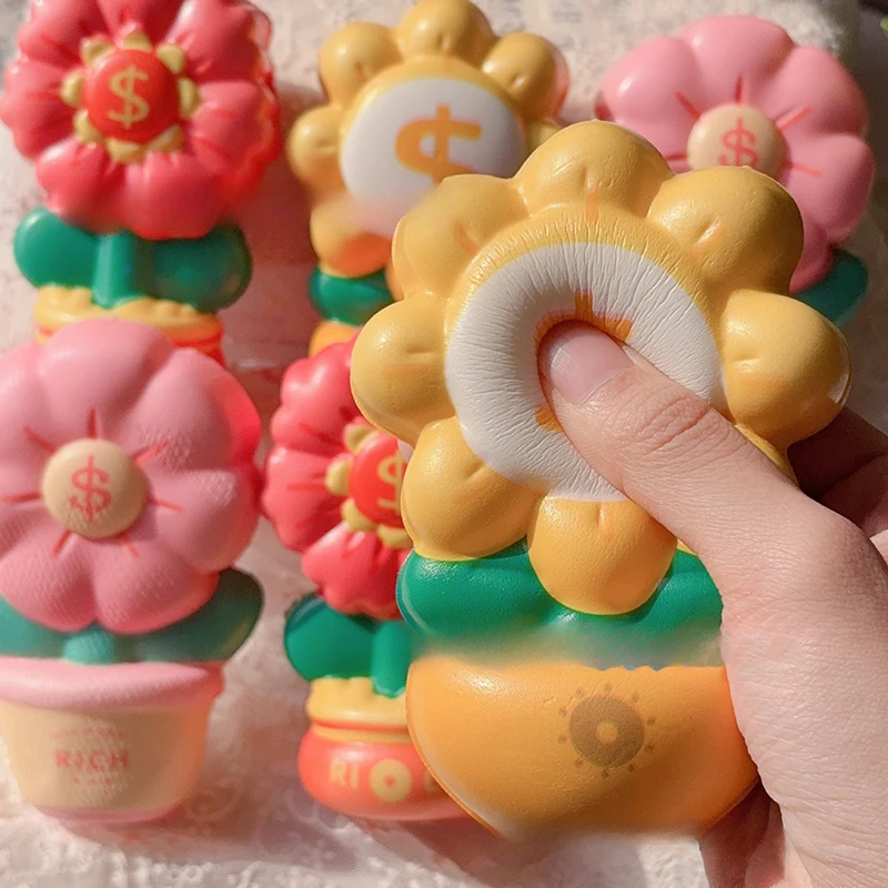 1 sztuka Kwiat Get Rich Antystresowy dla Dorosłych Zabawki do Ściskania Dzieci Dekompresja Sensoryczna Zabawka Fidget