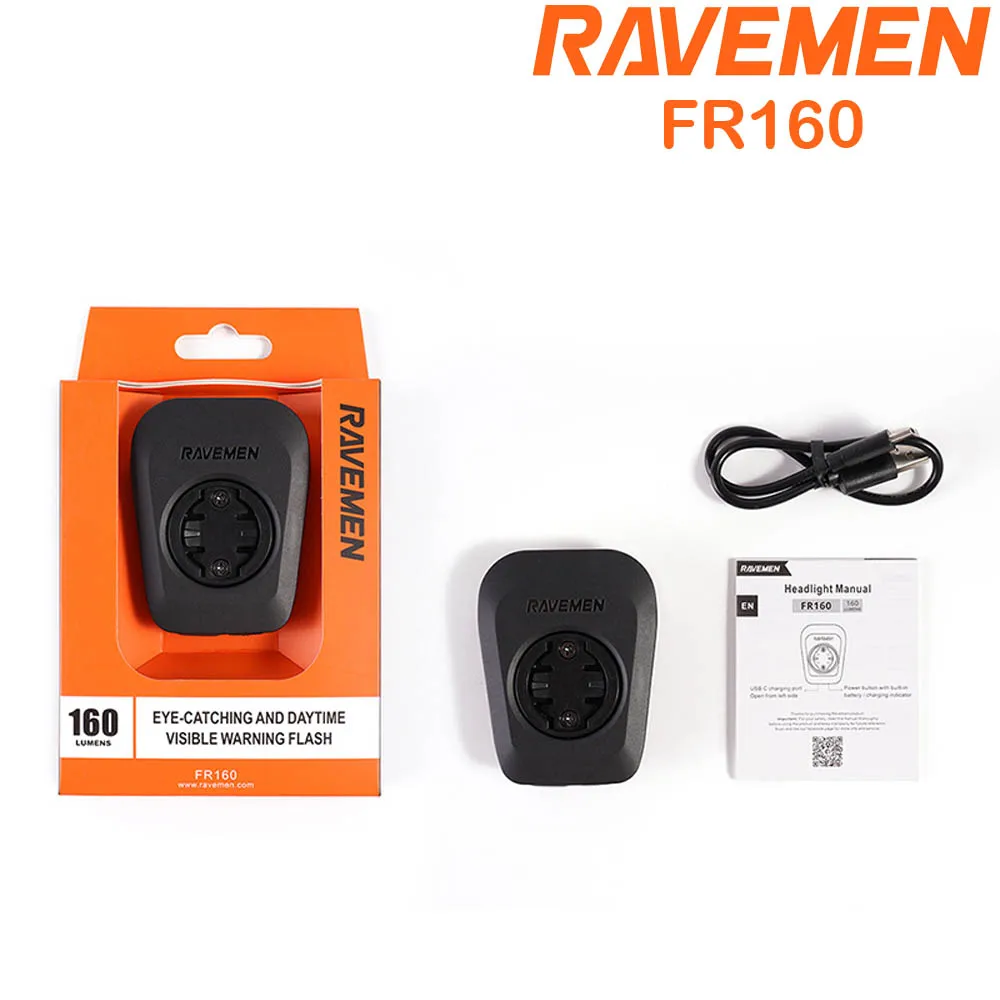 RAVEMEN FR300 FR160 Fiets-dagkoplamp AOM01 Mount Compatibel met Garmin Wahoo GPS Fietsveiligheid Zijzicht Voorlicht - afbeelding 1
