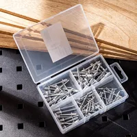 Deli Blind Rivets Aluminum Dome Head Blind Pop Rivets Assorted Set Rivet Kit Nail Pull For Furniture Assortment Kit