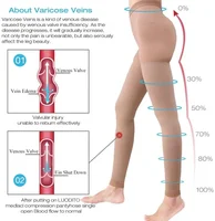 Pantimedias de compresión médica para mujer, medias de compresión graduadas opacas de 20-30 mmHg, manguera de compresión de apoyo para varicosas