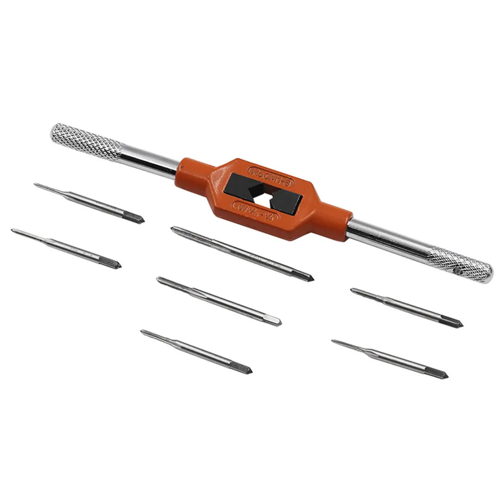 

Adjustable Tap Wrench Set Hand Tool Mini Nonslip Steel Handle Straight Design for Tapping Reamers Screw Extractors