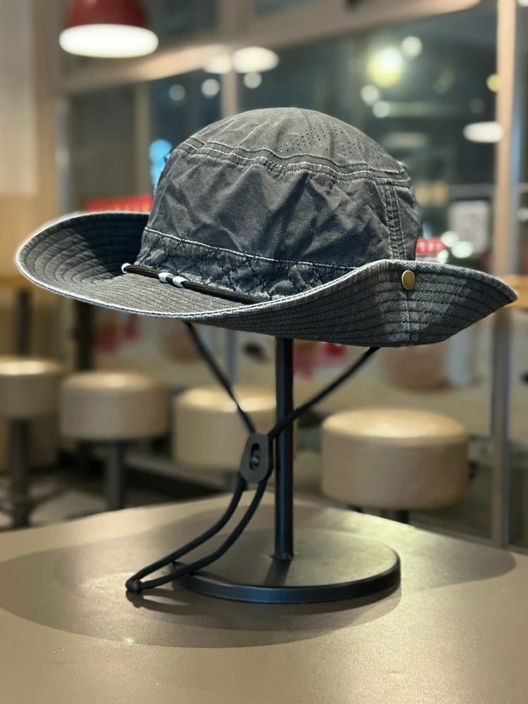 

Western cowboy big brim sun hat men and women summer outdoor camping mountaineering hat mesh breathable bucket hat