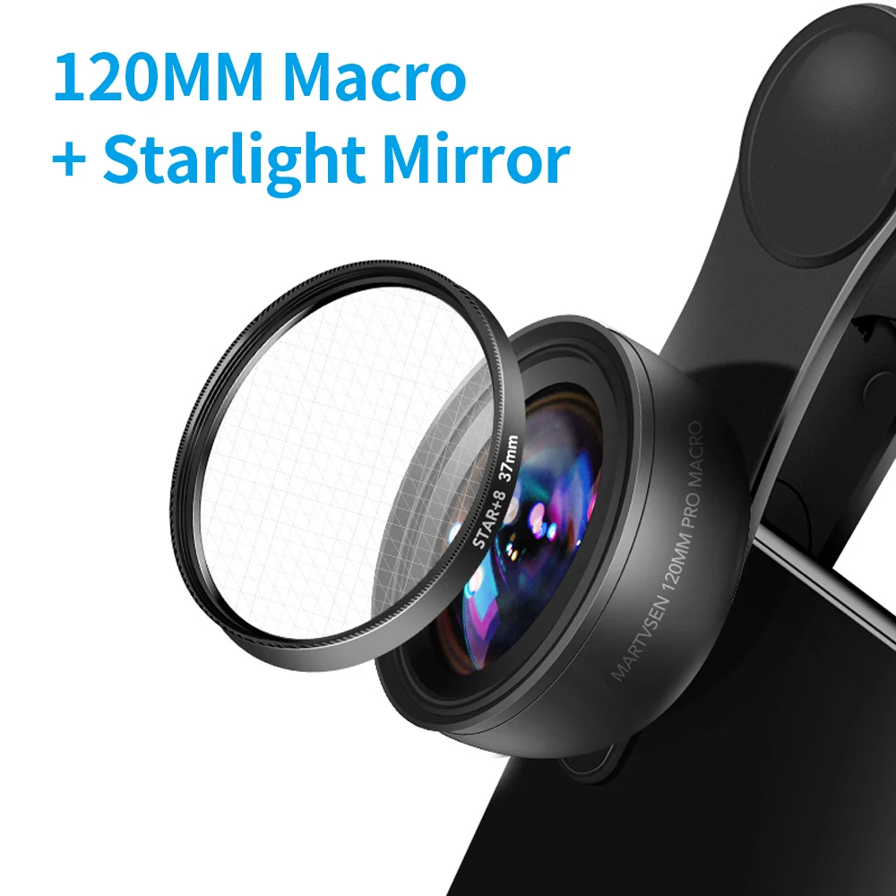 MARTVSEN 120MM Macrolens, Professionele 5K HD 10x Super Macro Universele Clip Camera Fotolens voor iPhone Samsung Andriod - afbeelding 1