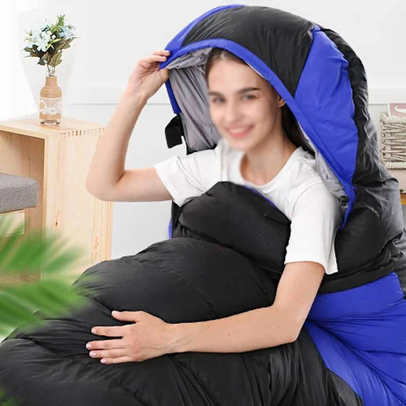 USB-Camping-Schlafsack, ultraleicht, wasserdicht, warm, mit Umschlag, Rucksack-Schlafsäcke für Outdoor-Reisen, Wandern, Heizmatte – Detail 18