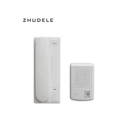 ZHUDELE - Interphone Audio Doorphone ZDL-3208 2-Wire Intercom Desbloquear Função