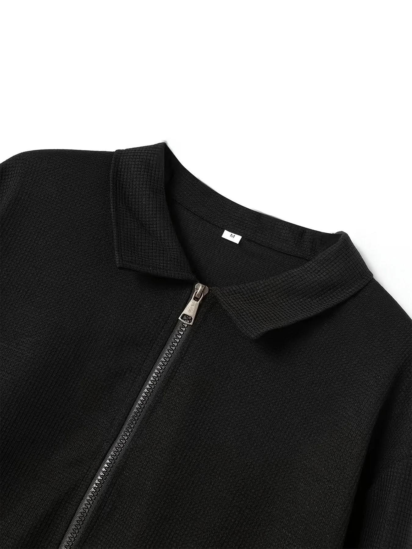 Lässige, leichte Outdoor-Sportjacke für Herren, modische Jacke mit Waffelmuster und Umlegekragen – Detail 1