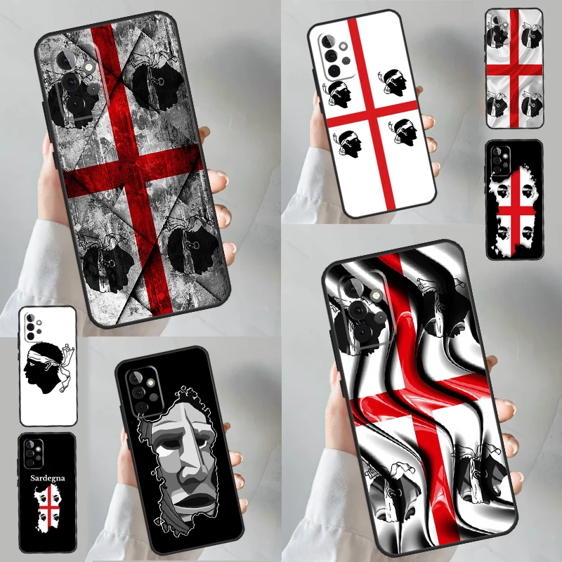 

Чехол с флагом Сардинии для Samsung Galaxy A32 A52 A12 A14 A34 A54 A51 A71 A53 A33 A13 A15 A25 A35 A55, чехол