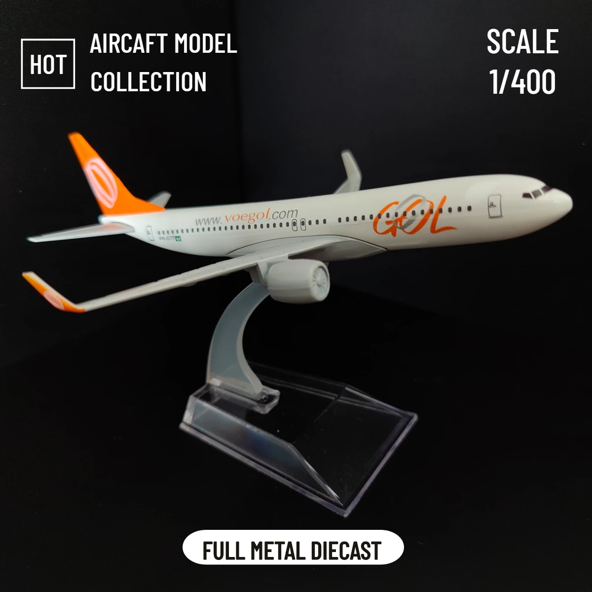 Scale 1:400 Metal Aircraft Replica GOL Airlines Boeing Airbus Aviation Model Air Plane Diecast Miniature Toys for Children Boys