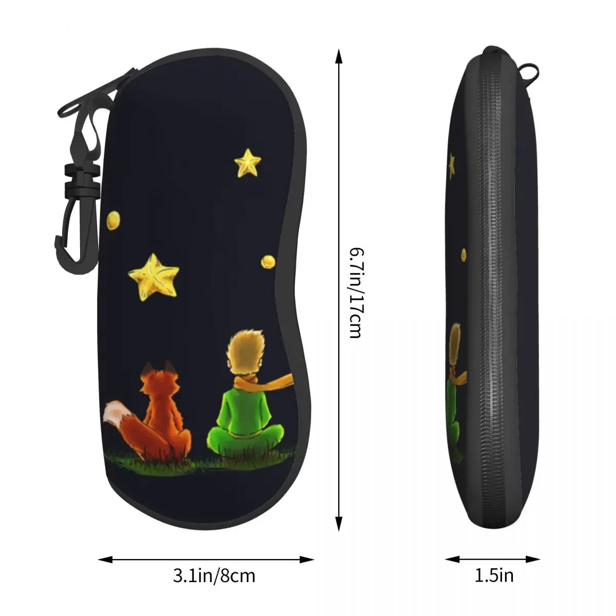 Little Prince Vertical Glasses Case Le Petit Prince Looking at The s Male Female Sunglasses Pouch Soft Travel Eyeglasses Box