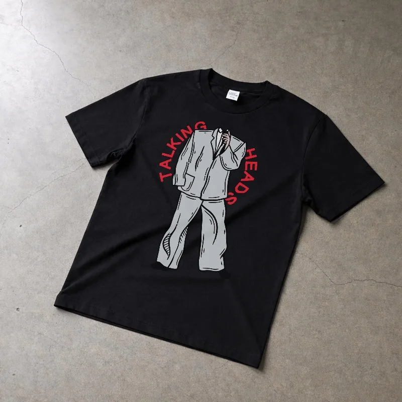 David Byrne Suit T-Shirt, Retro 80s Music Band Graphic Tee for Talking Heads Men's Women Tops Short Sleeve Oversized Loose Tee