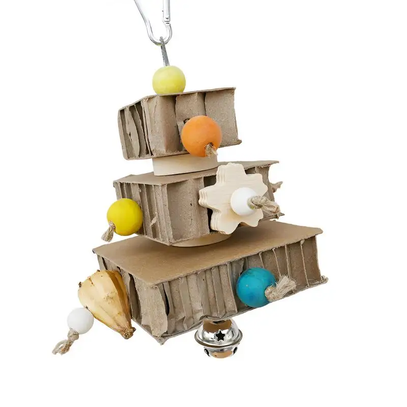 Bird Shredding Toys Cockatiel Shredding Toy Bird Toy Interactive Bird Paper Foraging Toys Bird Cage Accessories Cardboard Nibble