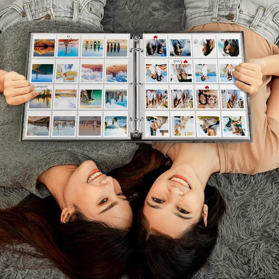 3x3 صور الأكمام 16 جيب سجل القصاصات إعادة ملء صفحات حماة الصفحة تناسب 12x12 3 حلقة ألبوم الموثق 25 حزمة