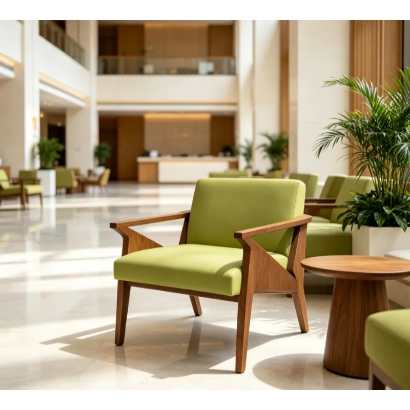 Best Sale Luxury Leather Reclining Chair with Armrest Modern Design for Hotel Lobby Dining Living Room Waiting Areas