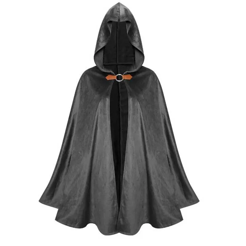 Gothic Carnaval Party Cos Middeleeuwse Vintage Mantel Capuchon Caude Cloak Cosplay Prop Halloween Feestkleding Mantel