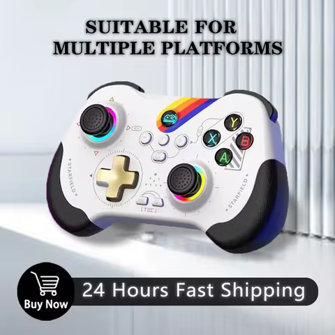 Z01 Wireless Game Controller Bluetooth 6-Axis Motion Sensor Support Turbo Programmable Hall Joystick for Switch Steam PS3 PS4 PC