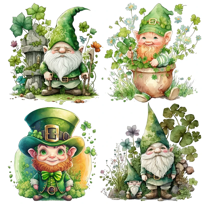 Three Ratels QB13 Green Forest Dwarves Happy Fairy Tale Stickers Children's Bedroom Wall Stickers