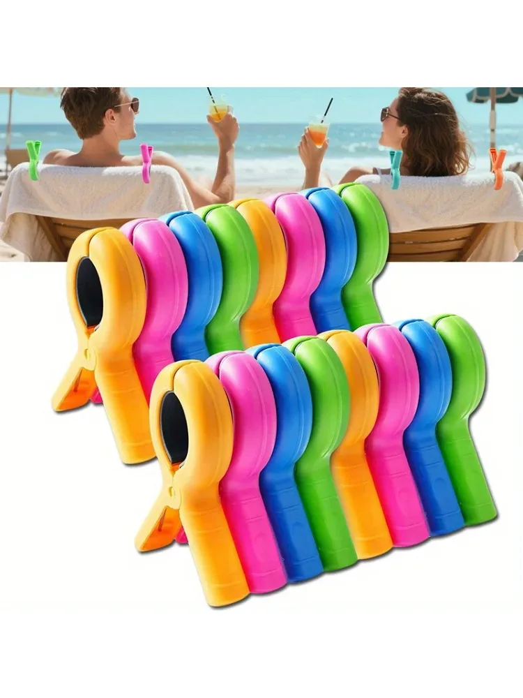 4/8 Stück Strandtuchklammern für Strandstühle, Handtuchhalterklammern für Stühle am Pool auf Kreuzfahrten, robuste Wäscheklammern, starke Klammern