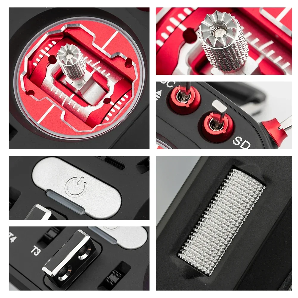 HelloRadio V16 PRO MAX ELRS 4in1 2.4 جيجا هرتز اليد اليسرى خنق ناقل موجات الراديو لطائرات السباق بدون طيار FPV طائرات RC نموذجية