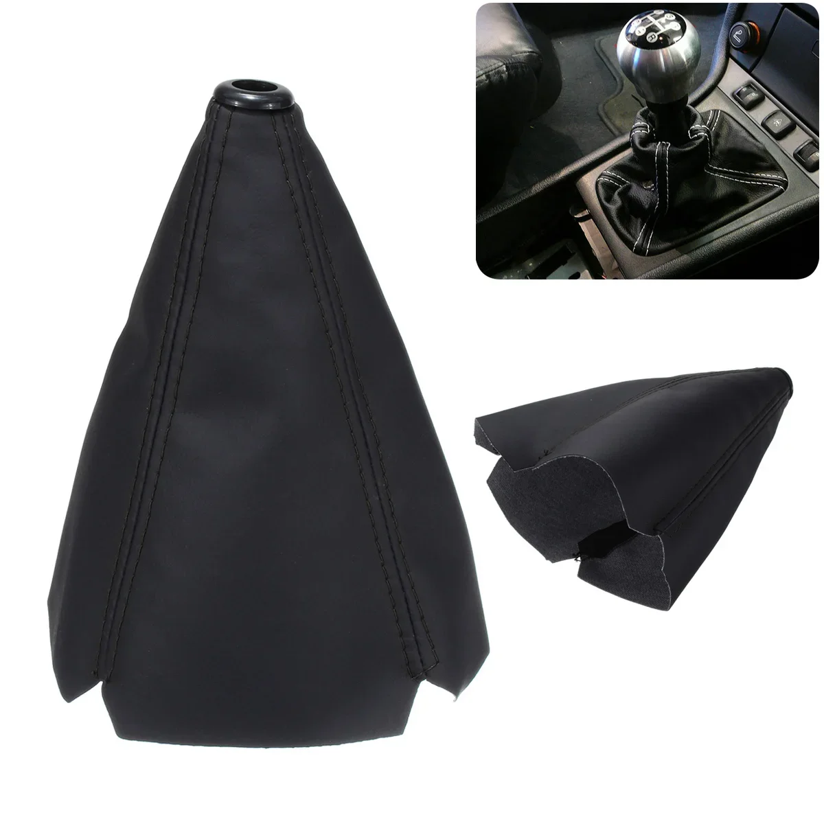 Car Manual Stick Shifter Knob Gear Shift Boot Cover Gaiter for Volvo XC90 S60 S40 S80 V70 XC60 V40 V50 850 C30 V60 S70 940 XC70