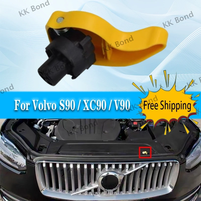 1PC For Volvo S90 / XC90 / V90 Car Hood Safety Catch Lever 31479770 31479075 31457216