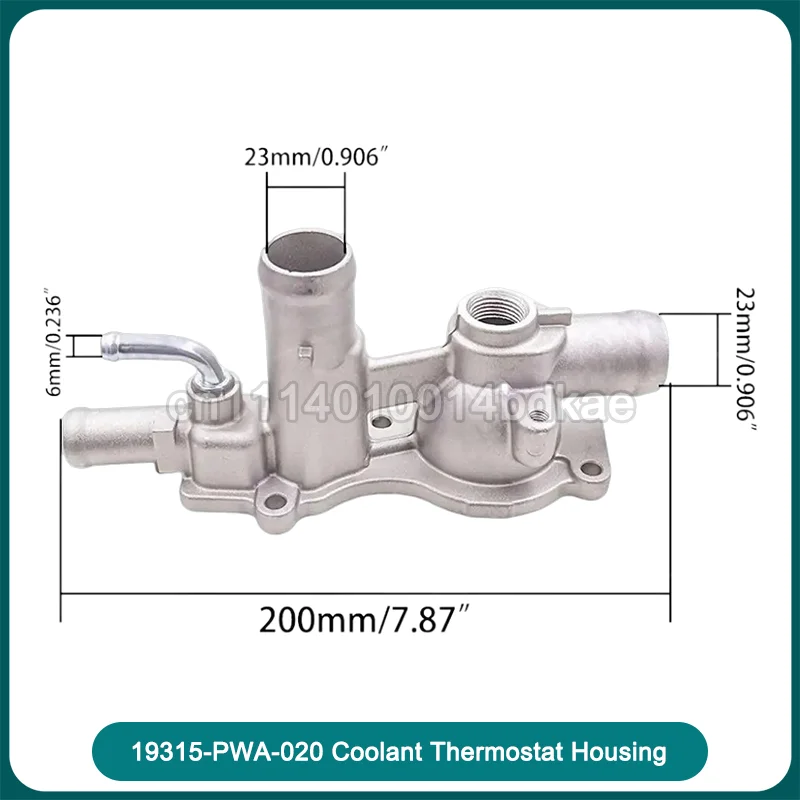 19315PWA020 19315-PWA-020 Engine Coolant Thermostat Housing Replacement Assembly for 2003-2009 Vehicles System Auto Accessory 2