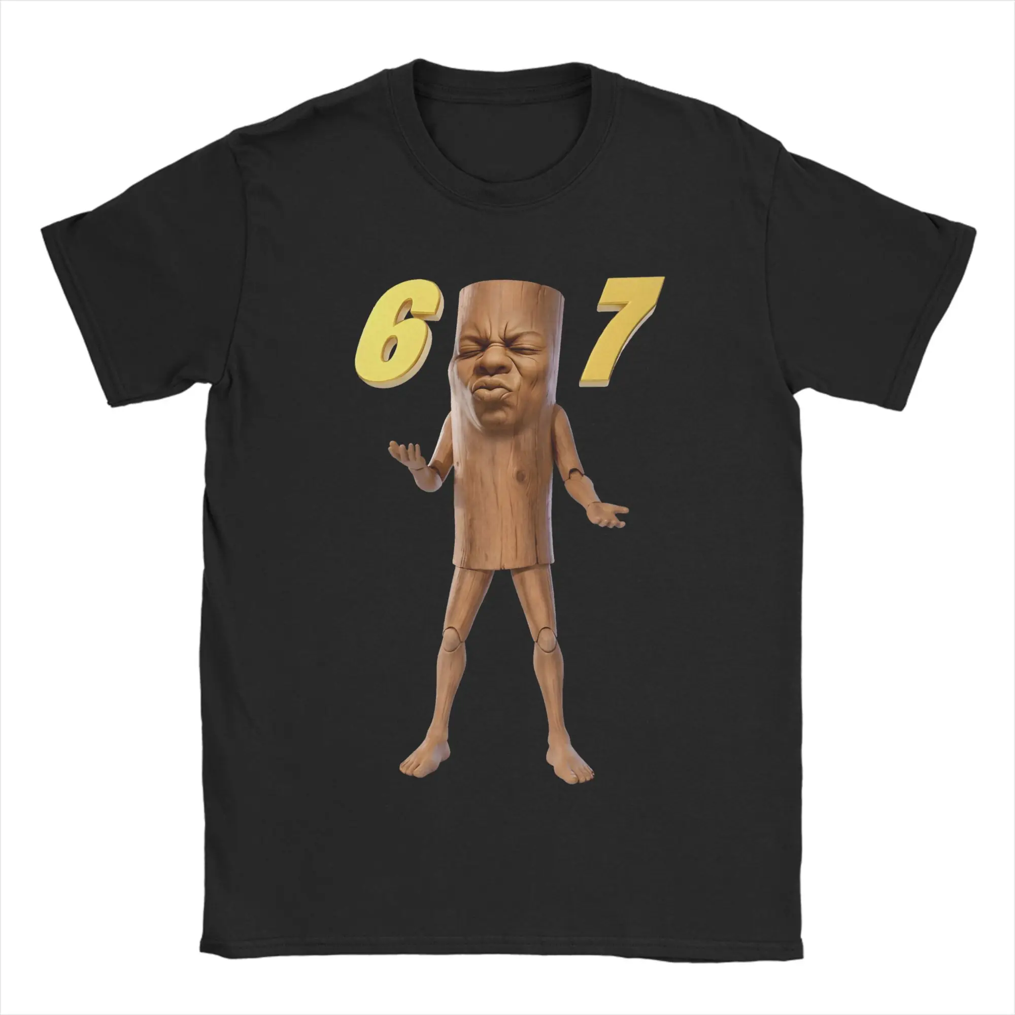 Triple T 67 Meme Tung Tung Tung Sahur Speed Face T-Shirt Herren Baumwolle Kurzarm Italian Brainrot Rundhals Sommerkleidung – Detail 1