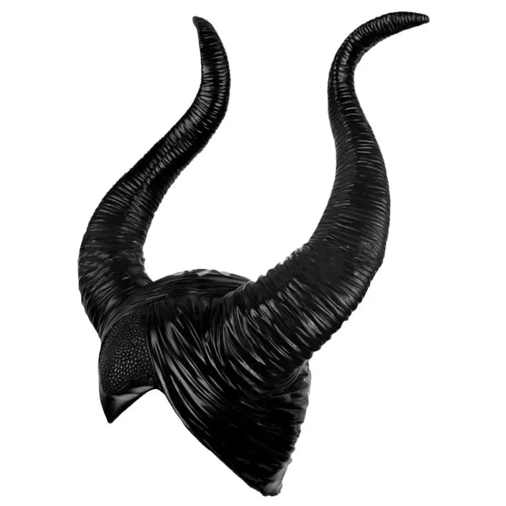 Accessorio per costume con corna nera per adulti La bella addormentata congelata Fascia per spettacoli di feste di ballo Strega di Halloween Gioco di ruolo Prop