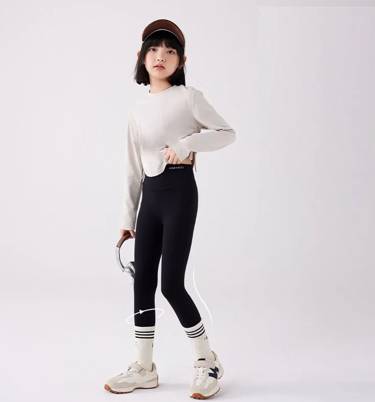 2026 autumn winter Girls Ultra-Thin Pants Kids Soft Elastic Leggings Girl Children Skinny letters Trousers Clothes 4 10 12 year