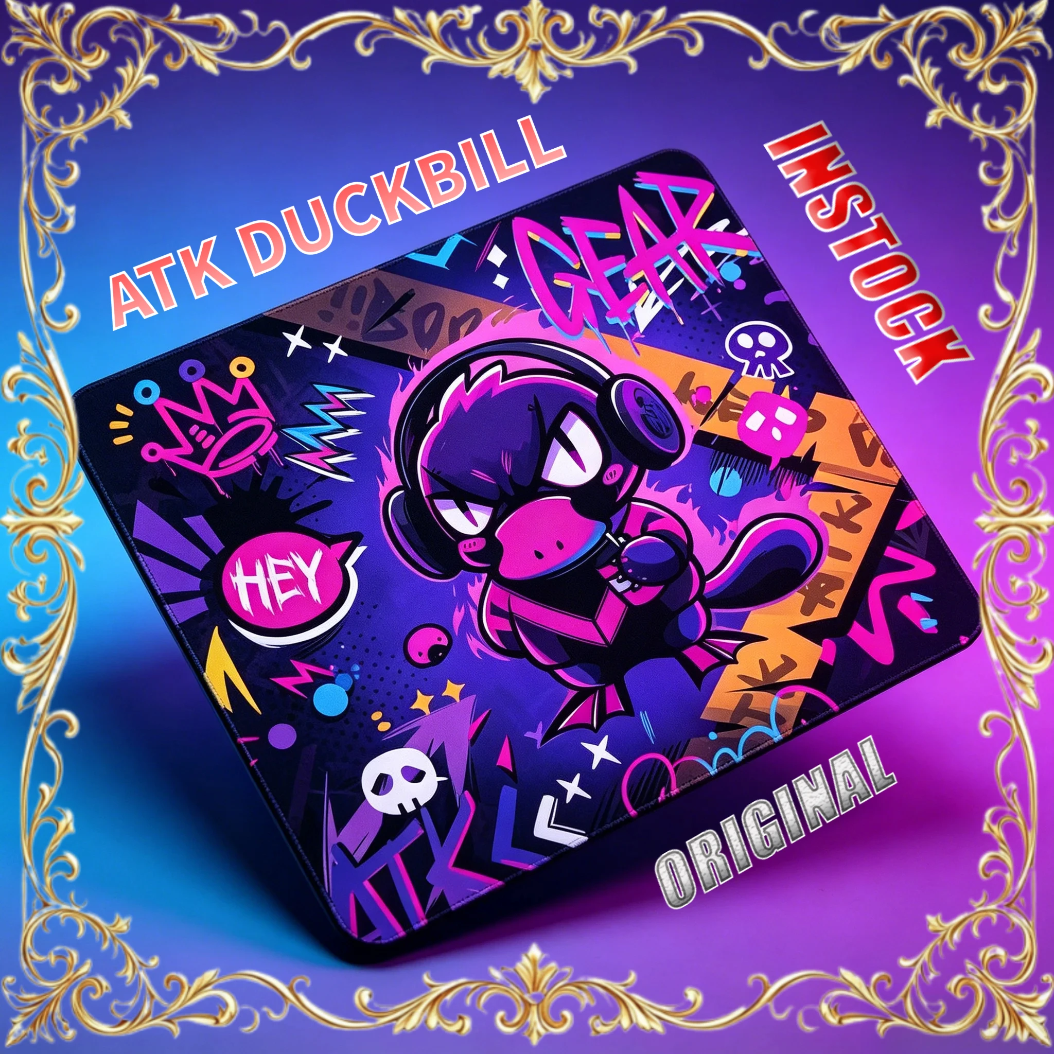INSTOCK Atk DUCKBILL Mouse Pad 490*420mm Desktop Balance Pad Professional Air Smooth Esports Heat Transfer Gaming Accessory