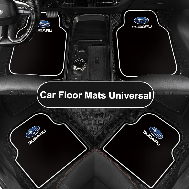 Tappetini per auto Tappetini per tappeti anteriori e posteriori per auto con supporto in gomma per Subaru STI Forester Impreza Legacy Outback XV BRZ