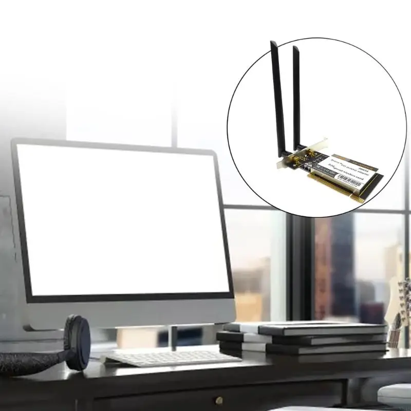 N84B AR9220 Networking Card Desktop WIFI Card PCI DualBand 2.4G+5Ghz 300Mbpz Wireless Card 300Mbps WiFi Adapter