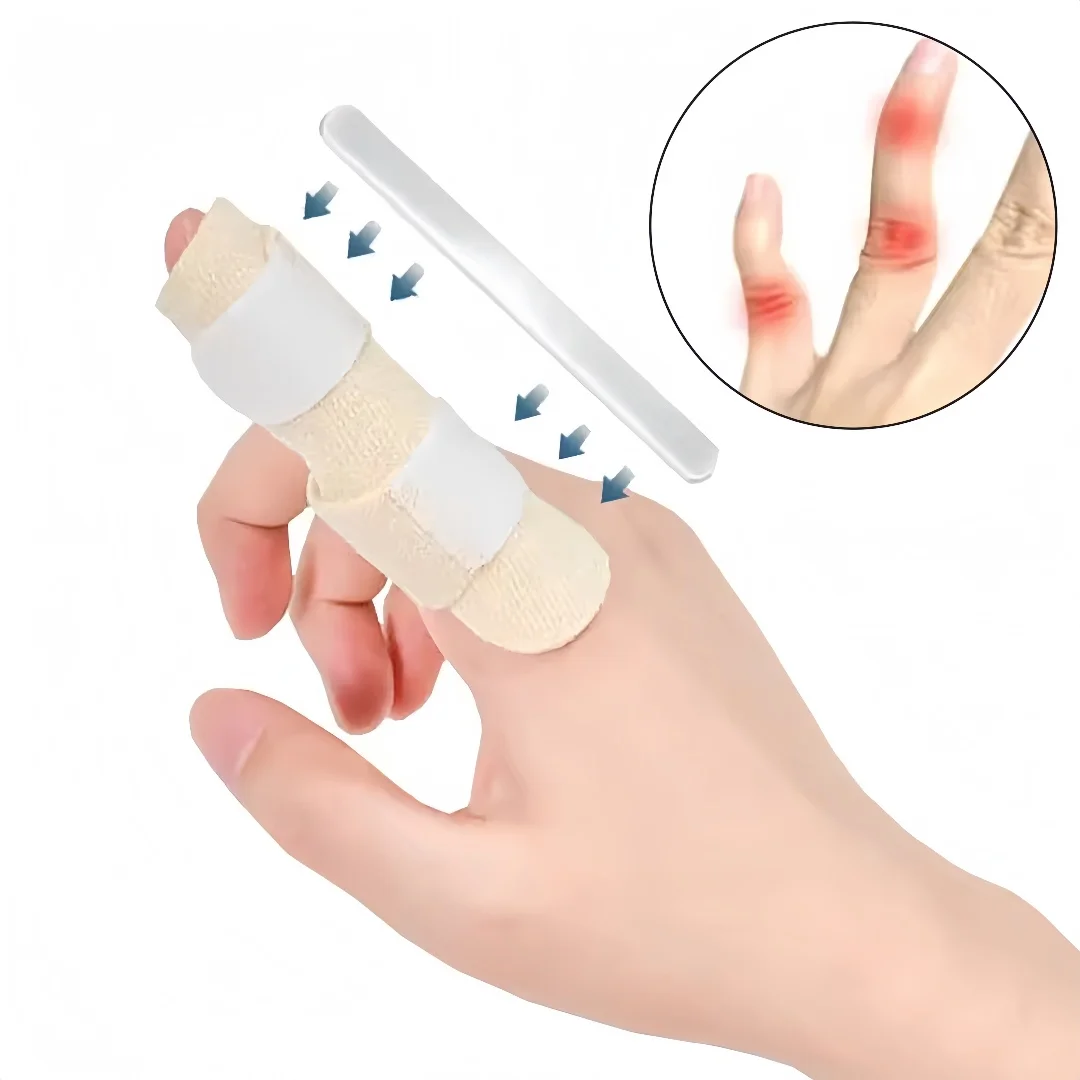 Adjustable Finger Fixing Splint Finger Fixator Support Plate Fixation Brace Finger Sleeve Bandage Sprain Pain Relief for Fingers