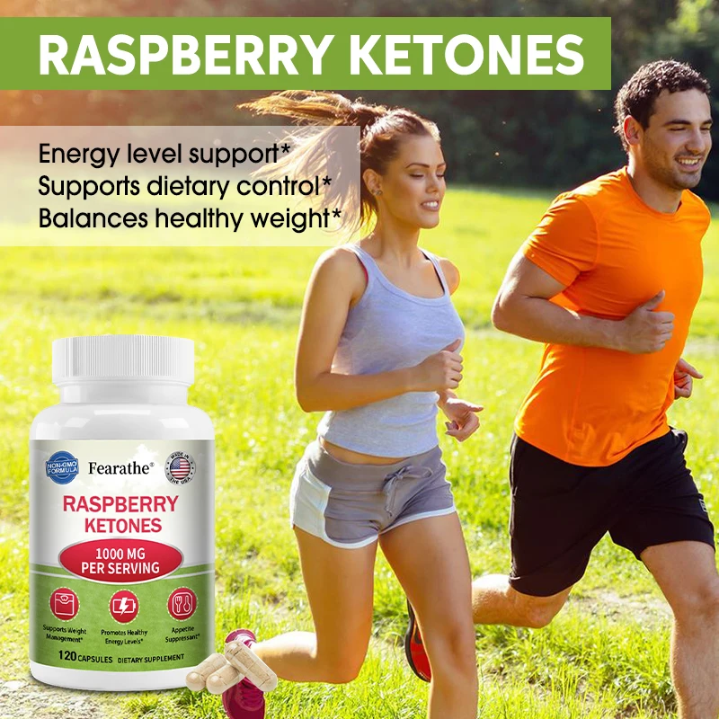 Raspberry Ketones 1000mg Apple Cider Vinegar Capsules, Weight Management & Fat Burner, Appetite Suppressant, Metabolism Booster