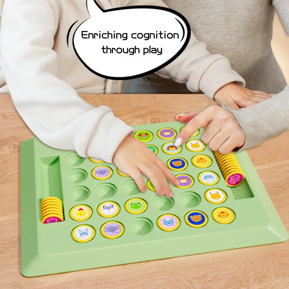 Pattern Matching Game Educational Memory Challenge Toy for Toddlers Cartoon Flipping Chess Game for 2 Players Focus for Kids