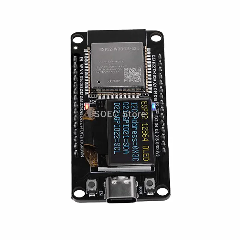 WIFI Development Board Module ESP32 ESPWROOM-32D OLED Screen Display CH340C With 0.96