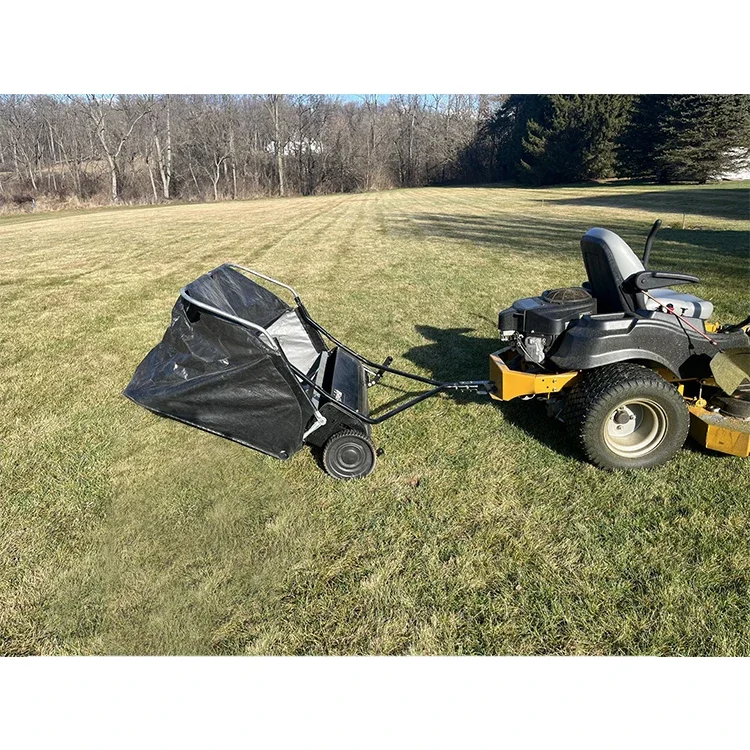 RCM Good Price Of Lawn Sweeper For Garden Tractor Bag Hopper Garden Sweeper