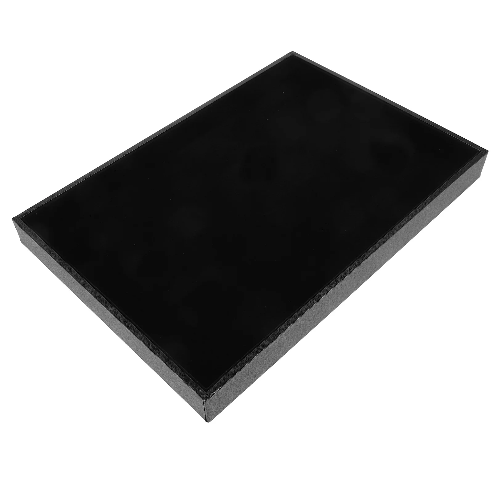 

Jewelry Organizer Tray Black Flannel Jewelry Display Tray Empty Ring Earring Necklace Bracelet Storage Organizer for Desktop