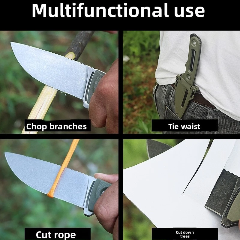 

Поставщик FX Тактический нож с фиксированным лезвием Stonewashed Drop Point Blade OD Зеленые ручки G10 с формованной пластиковой оболочкой Открытый инструмент