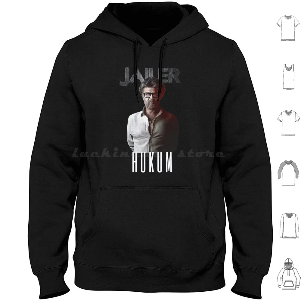 Rajinikanth Jailer Movie Hoodie Cotton Long Sleeve Rajinikanth Funny Movie Tamil Movie Rajinikanth Fun Robot